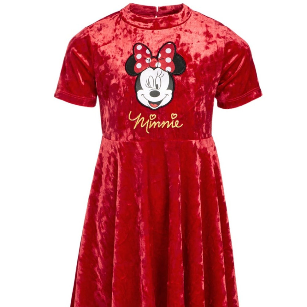 Little Girls Velvet Minnie Mouse Dress 😍😍